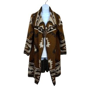 XS Max Studio Aztec Tribal Western Southwest Shrug Sweater Long Sleeve